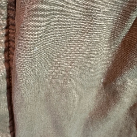 American Eagle Jacket Mens Large Khaki Faux Fur Sherpa Lined Full Zip Canva VTG - Picture 9 of 10